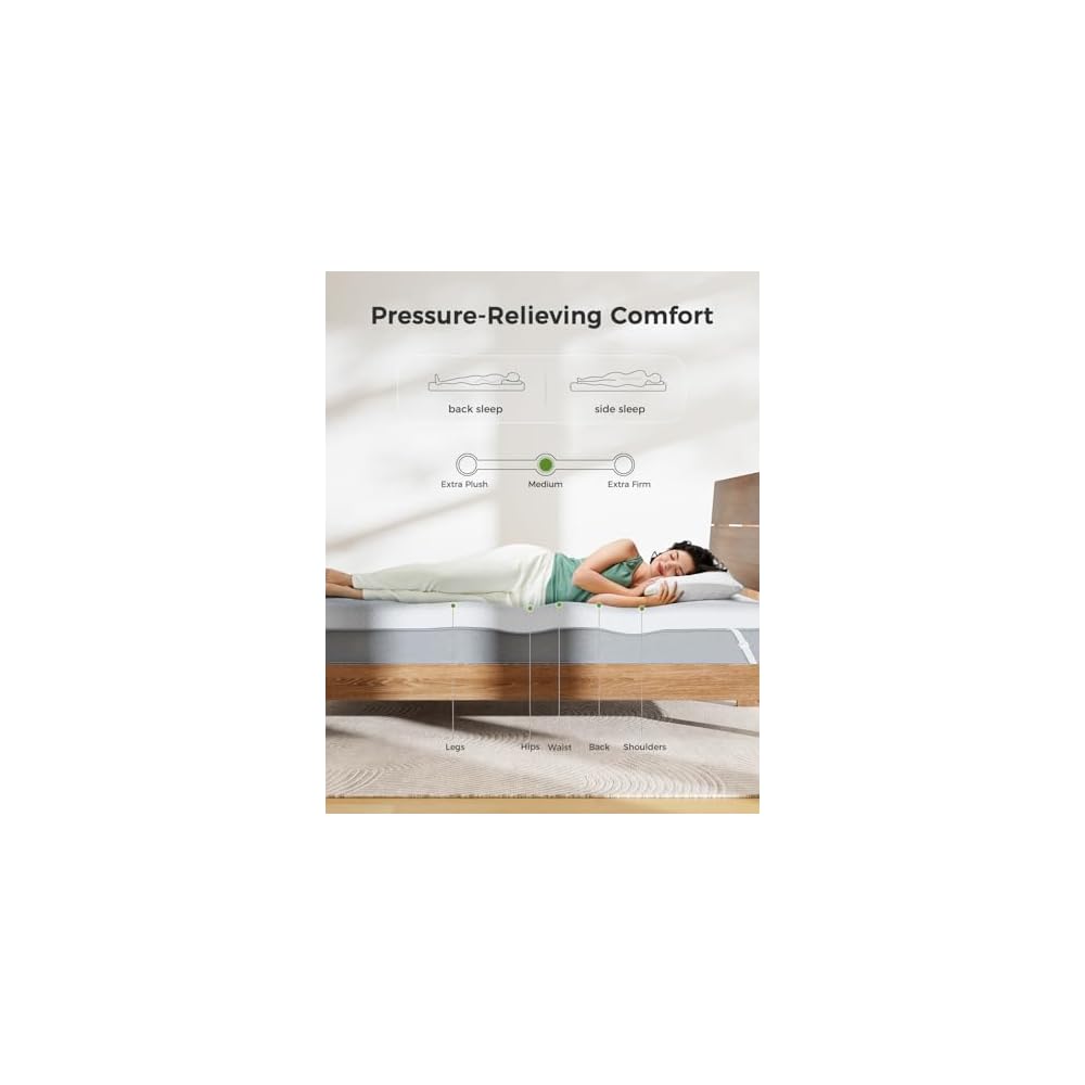 PERLECARE Twin XL 3 inch Cooling Mattress Topper with Bamboo Cover