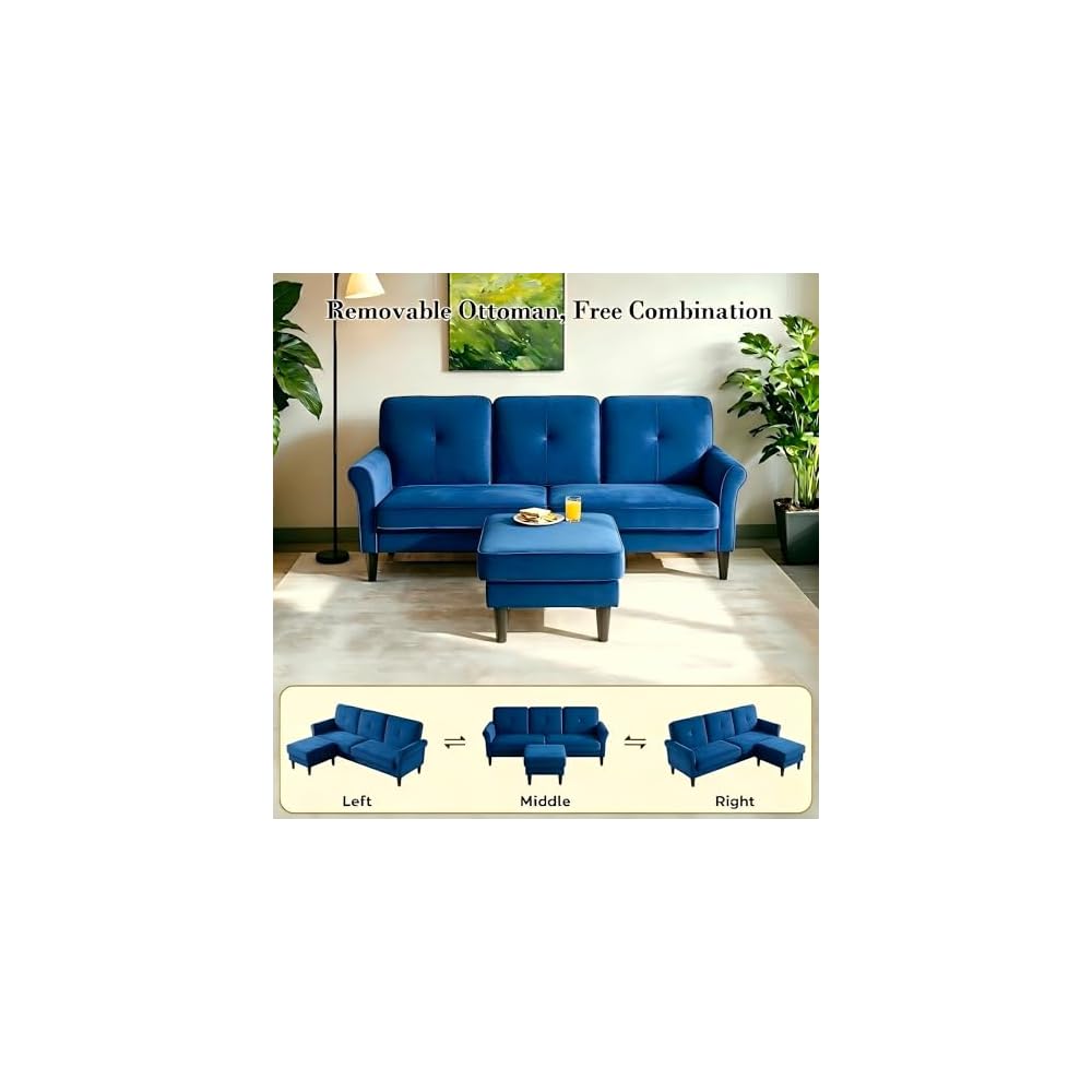 Welzona Sofa Couch, 83" Sofas for Living Room, Soft Couches for Living Room