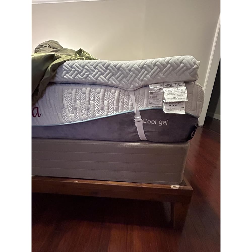 PERLECARE Twin XL 3 inch Cooling Mattress Topper with Bamboo Cover