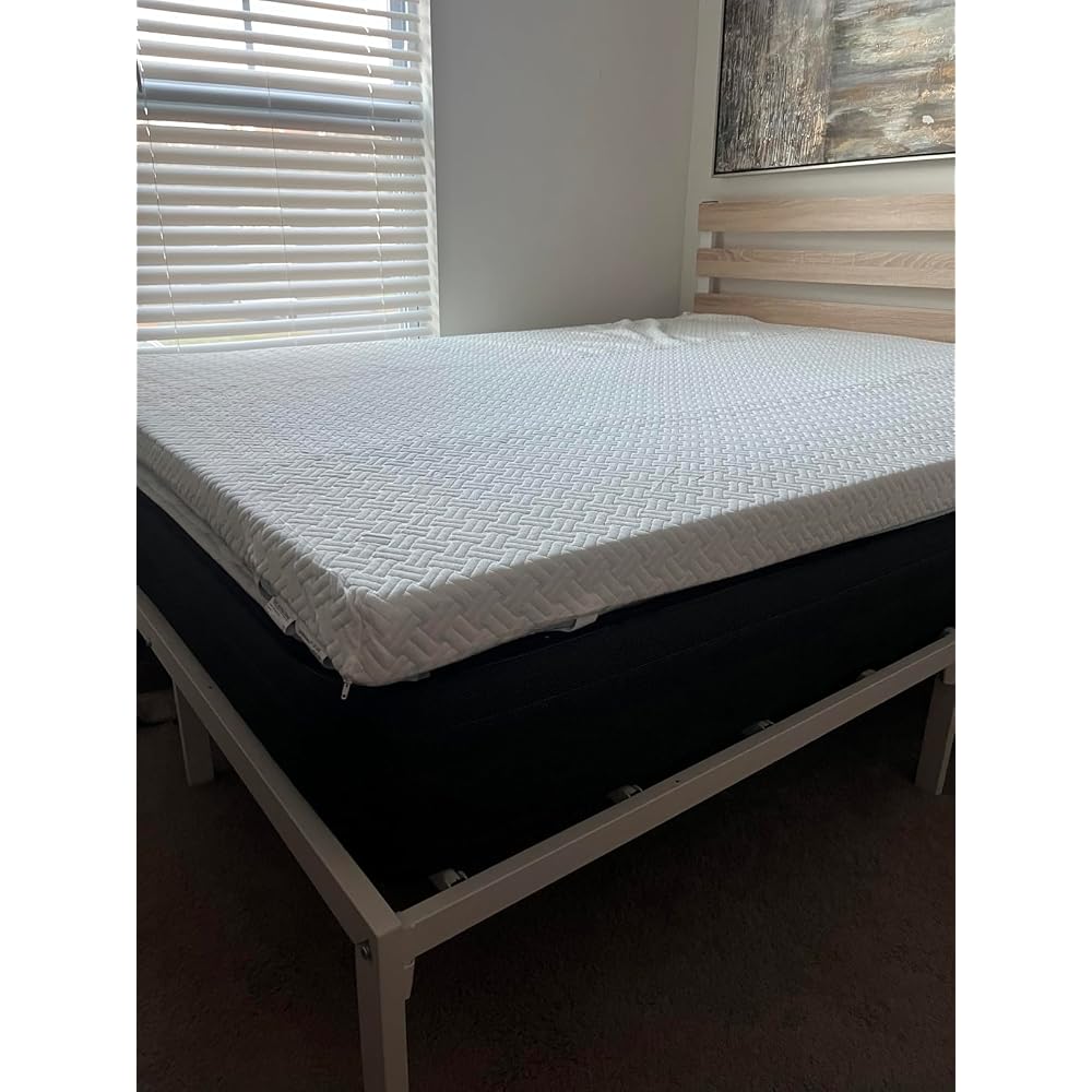 PERLECARE Twin XL 3 inch Cooling Mattress Topper with Bamboo Cover