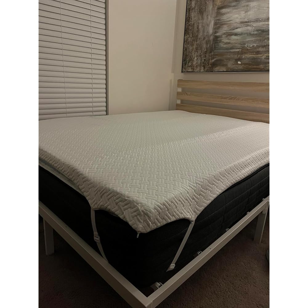 PERLECARE Twin XL 3 inch Cooling Mattress Topper with Bamboo Cover