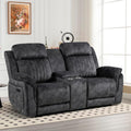 Power Reclining Loveseat with Zero Gravity, Adjustable Headrest, Electric Reclining Loveseat with Console, USB/Type-C Ports, Power Loveseat Recliner Sofa for Living Room (Grey, Loveseat)