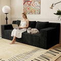 Love Seat Couches, Corduroy Boneless Loveseat with Deep Seats, 2 Seat Couch